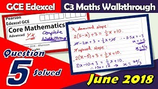 C3 Edexcel June 2018  Question 5 Walkthrough  Modulus Functions amp Transformations GCE Maths 6665 [upl. by Akihc302]