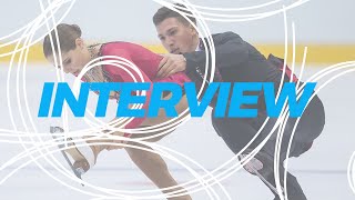 Interview Anastasia Mishina amp Aleksandr Galliamov RUS  WorldJFigure 2019 [upl. by Tansy573]