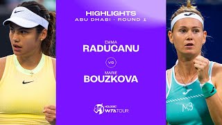 Emma Raducanu vs Marie Bouzkova  2024 Abu Dhabi Round 1  WTA Match Highlights [upl. by Sonia]