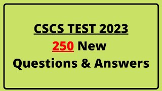 CSCS Test 2023  250 New QampA  CSCS Card UK  CiTB Health amp Safety Test  CSCS Test Practice [upl. by Roscoe]