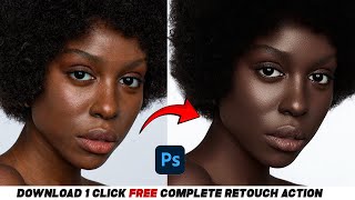 DOWNLOAD Complete Retouch Action for Free  Skin Retouching Photoshop Tutorial [upl. by Skardol54]