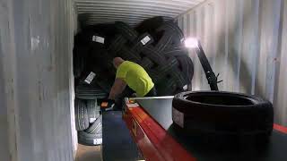 Caljan  Performer Unloading Tyres Fitted with Operator Platform [upl. by Enala]