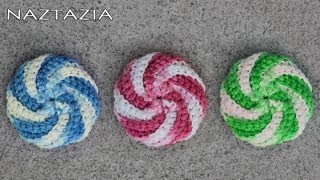 HOW to CROCHET SPIRAL SCRUBBIES  DIY Tutorial Scrubbie Dishcloth Washcloth Tribble Tawashi Scrubby [upl. by Fagan]