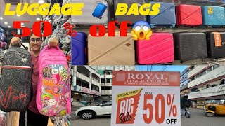 LUGGAGE 🧳 BAGS UPTO 50  SALE😱 NAMPALLY EXIBHITION GHANDI BHAVAN [upl. by Follmer]