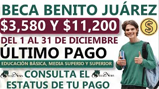 📅 Beca Benito Juárez Del 1 al 31 de Diciembre Recibe Tu Pago 💳 en Tarjeta del Bienestar [upl. by Annaer683]