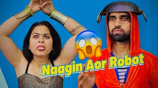 Robot Aor Naagin 🤖🐍😱😂  Mohit Pandey shorts funny trending [upl. by Rodina903]