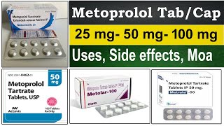 metoprolol 25 mg 50 mg 100 mg  tartrate 25 mg tablets ip 50 mg in hindi Use Side Effects Moa [upl. by Ytissac]