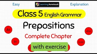 Class 5 Preposition । Class 5 English grammar Preposition [upl. by Razatlab]