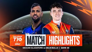 2024 Abu Dhabi T10 I Match 35 Highlights Deccan Gladiators vs Delhi Bulls  Season 8 [upl. by Ydaj]