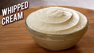 How to Make Whipped Cream At Home  Homemade Whipped Cream For Icing  Bhumika [upl. by Hurleigh94]