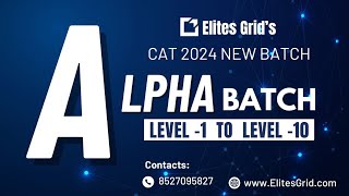 New batch for CAT 2024  Important update for all CAT Aspirants  Alpha Batch [upl. by Barbabas]