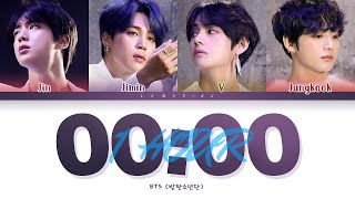 1 HOUR BTS 0000 Zero O’Clock Lyrics 방탄소년단 0000 Zero O’Clock 가사 Color Coded Lyrics [upl. by Battiste]