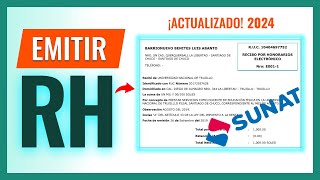 Como Emitir Recibo por Honorarios Electrónico 2024  al crédito y al contado [upl. by Ennahgiel]