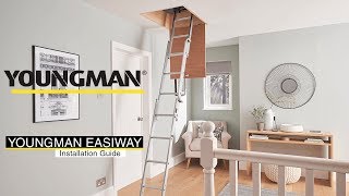 How to install the Easiway 3 Section Aluminium Loft Ladder [upl. by Desai]