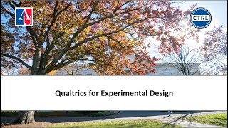 Qualtrics for Experimental Design [upl. by Byran]