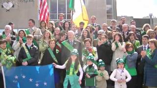 Irish and US national anthems at St Patrick’s Day Parade [upl. by Wolff]