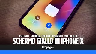 TrueTone in iPhone X attivare o disattivare la modalità che rende lo schermo più giallo [upl. by Tepper95]