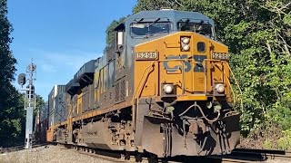 CSX I022 with freshly painted 5372 races to Worcester Yard [upl. by Ohploda843]