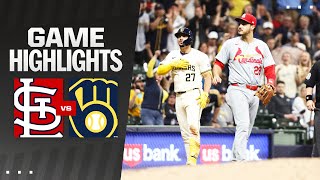 Cardinals vs Brewers Game Highlights 51024  MLB Highlights [upl. by Elpmet]