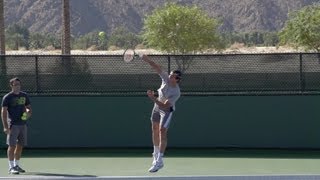 Milos Raonic Serve In Super Slow Motion  Indian Wells 2013  BNP Paribas Open [upl. by Fosdick515]