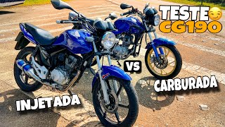 TESTE CG 190 CARBURADA VS INJEÇÃO CONTRA 160 QUAL LEVA 😏 [upl. by Namlak768]