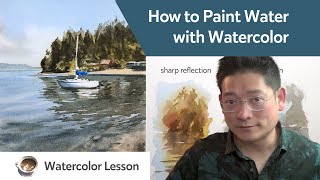 How to paint water with watercolor  tips and demo [upl. by Veda]