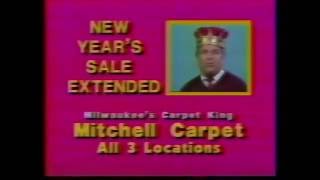 Mitchell Carpet  New Year Sale Extended 10 sec 1988 Milwaukee [upl. by Atinauq996]