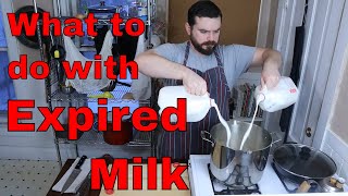 quotEXPIREDquot MILK TURNED INTO FREE FOOD  how to make farmers cheese at home [upl. by Kattie]