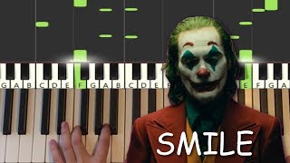 JOKER Trailer Song 2019  Smile Piano Tutorial Lesson [upl. by Edyaw583]