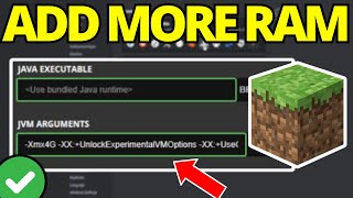 How To Allocate More RAM To Minecraft  Full Guide [upl. by Yenitsed]