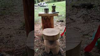 Sgabello e tavolino con motosega a batteria Einhell bushcraft deftones einhell chainsawman [upl. by Anahahs]