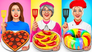 Me vs Grandma vs Chef Cooking Challenge  Crazy Food Situations by RATATA [upl. by Brooke834]