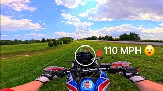 Africa Twin 1100 Offroad Top Speed Pov Pure Sound Akrapovic Exhaust [upl. by Map]