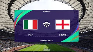 Italy U19 vs England U19 04092024 U19 Friendly PES 2021 [upl. by Ansilma170]