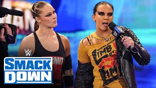 Ronda Rousey amp Shayna Baszler emerge to size up their competition SmackDown March 24 2023 [upl. by Lonee]