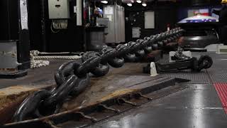 Anchor maintenance aboard USS George HW Bush [upl. by Fortunio339]