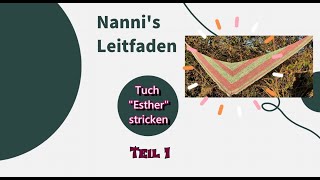 Video Tutorial  Dreieck Tuch quotEstherquot stricken anfängerfreundlich Step by Step [upl. by Wyndham]