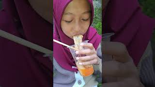 Lomba makan jamur enoki pedas challenge makan [upl. by Ybrik]