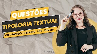 1h de resolução de QUESTÕES de TIPOLOGIA TEXTUAL  FGV e CEBRASPE  Parte 1 [upl. by Lucila]