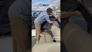 Putting on a Pontoon Bimini Boot Boating HowTo from Bridge Marina PART 1 OF 2 boat shorts [upl. by Ednargel]