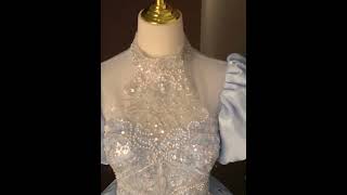 Elegant Sky Blue Beading Pearl Sequins Prom Dresses [upl. by Rodger126]