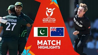 Pakistan v New Zealand  Match Highlights  U19 CWC 2024 [upl. by Odnesor]