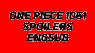 One piece Chapter 1061 Spoilers [upl. by Neri]