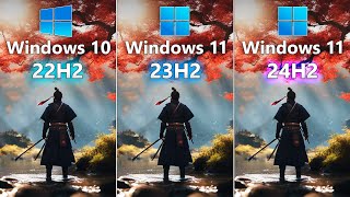 Windows 11 24H2 vs Windows 11 23H2 vs Windows 10 22H2  Gaming in 2024 [upl. by Bathsheba746]