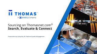 Search Evaluate amp Connect How to Source on Thomasnetcom  Thomas Webinar  May 2022 [upl. by Eltsirc]