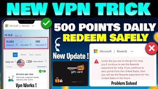 New VPN TRICK 2024 ✅ For Microsoft Rewards  500 Points Daily  New Update [upl. by Airamas]