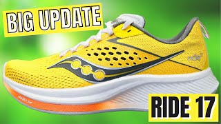 SAUCONY RIDE 17 BOUNCY YET SOFT First Impressions Review [upl. by Bonilla]