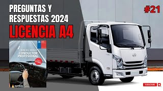 ✅SIMULACION EXAMEN TEORICO CLASE A4 CHILE 🚛 CUESTIONARIO COMPLETO PREGUNTAS Y RESPUESTAS CLASE A421 [upl. by Onaivlis]