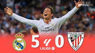 Real Madrid 5 x 0 Athletic Bilbao C Ronaldo HatTrick ● La Liga 1415 Goals amp Highlights ᴴᴰ [upl. by Reggy]