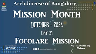 Mission Month  Focolare MISSION VIDEO  Day 31 [upl. by Sirronal183]